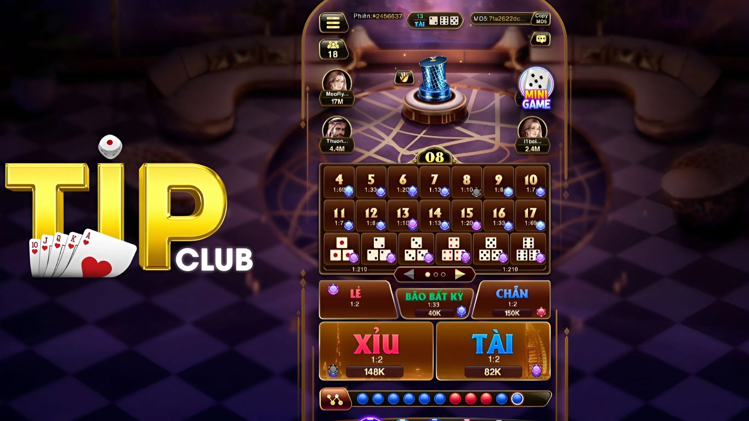 Hướng dẫn cách chơi game Sicbo Tipclub Hướng dẫn cách chơi game Sicbo Tipclub